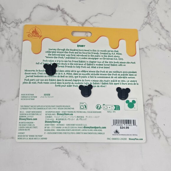 NEW! Winnie The Pooh Hundred Acre Wood Pin 5/12 Pooh & Rabbit Set LR - Picture 2 of 2